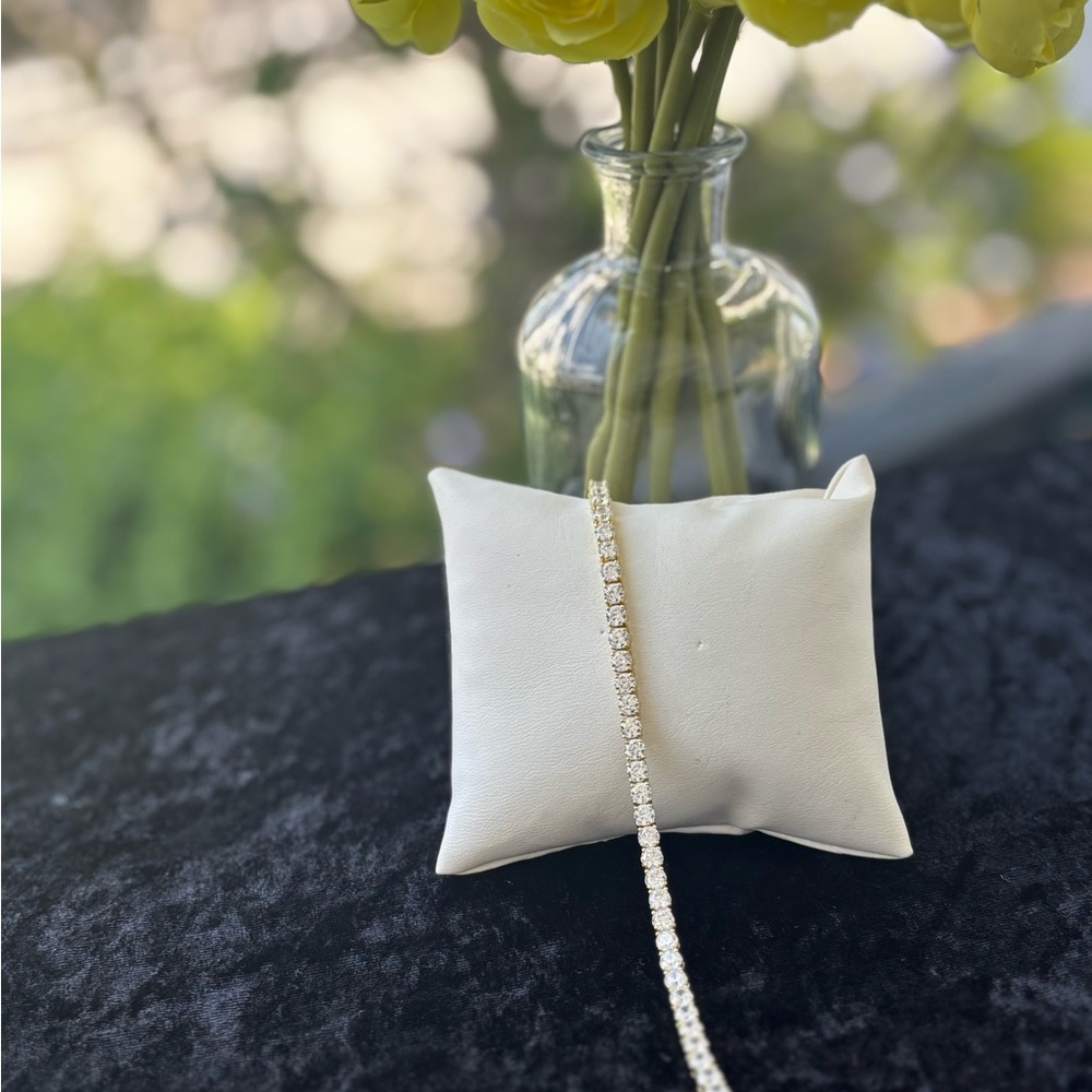 Elegant Silver Tennis Ankle  Bracelet